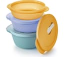 TUPPERWARE 3-piece Medium Bowl Set - Green, Blue, Orange thumbnail 1
