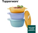 TUPPERWARE 3-piece Medium Bowl Set - Green, Blue, Orange thumbnail 2