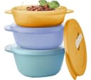 TUPPERWARE 3-piece Medium Bowl Set - Green, Blue, Orange thumbnail 3