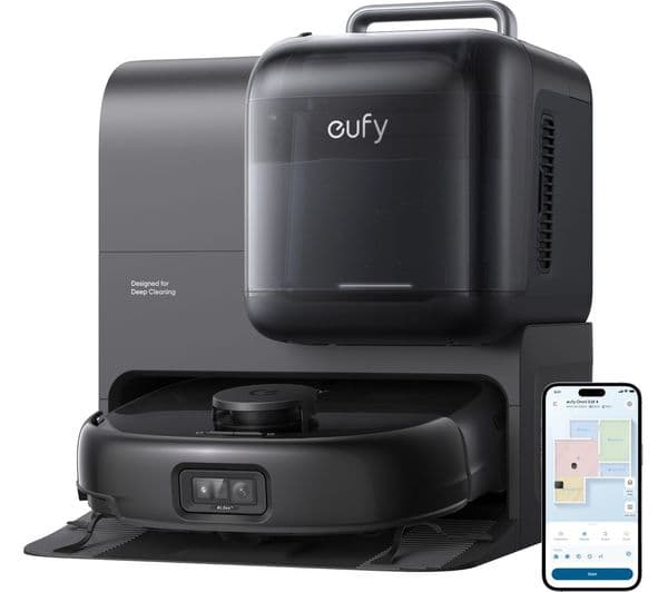 EUFY Omni E28 Robot Vacuum & Mop with All-in-One Station & Portable Deep Cleaner - Black - Image 2