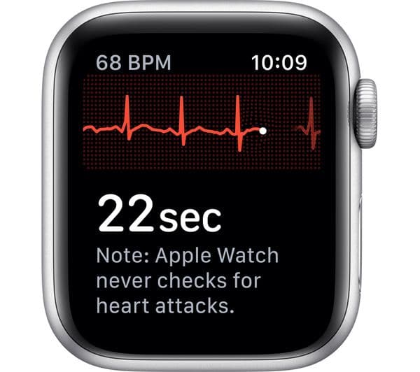 APPLE Watch Series 5 Cellular - Silver Aluminium with White Sports Band, 40 mm - Image 5