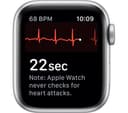 APPLE Watch Series 5 Cellular - Silver Aluminium with White Sports Band, 40 mm thumbnail 5