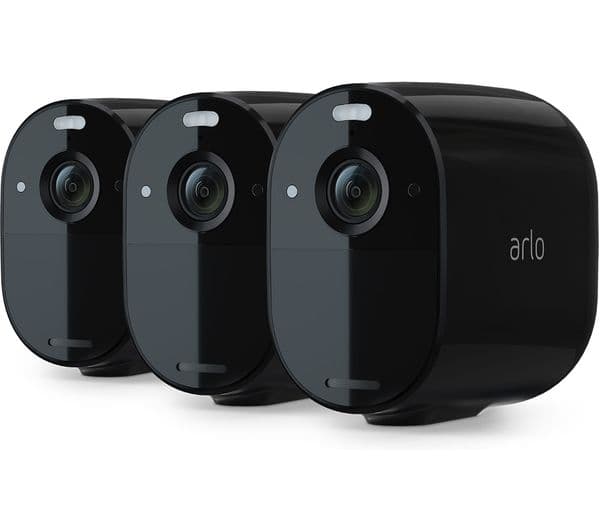 ARLO Essential Spotlight VMC2330B-100EUS Full HD WiFi Security Camera - Black, Pack of 3 - Image 1