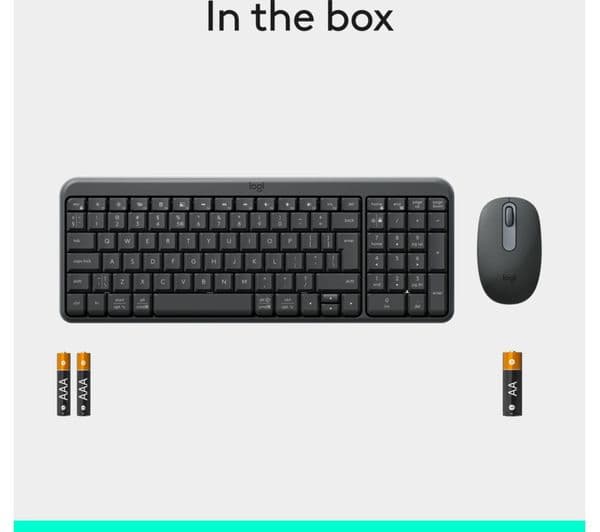 LOGITECH MK250 Wireless Keyboard & Mouse Set - Graphite - Image 2