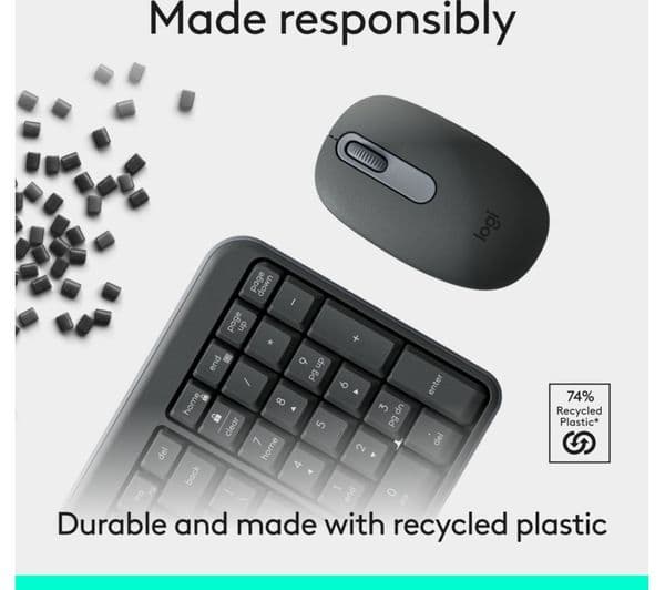 LOGITECH MK250 Wireless Keyboard & Mouse Set - Graphite - Image 4