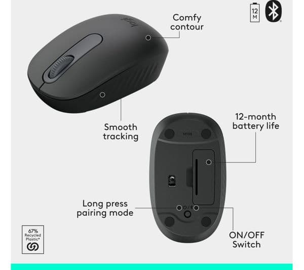 LOGITECH MK250 Wireless Keyboard & Mouse Set - Graphite - Image 5