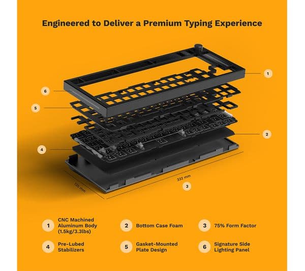 Glorious GMMK Pro 75% Keyboard Black - Image 5