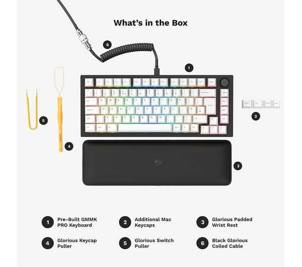 Glorious GMMK Pro 75% Keyboard Black - Image 7