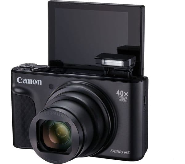 CANON PowerShot SX740 HS Lite Superzoom Compact Camera - Black - Image 3