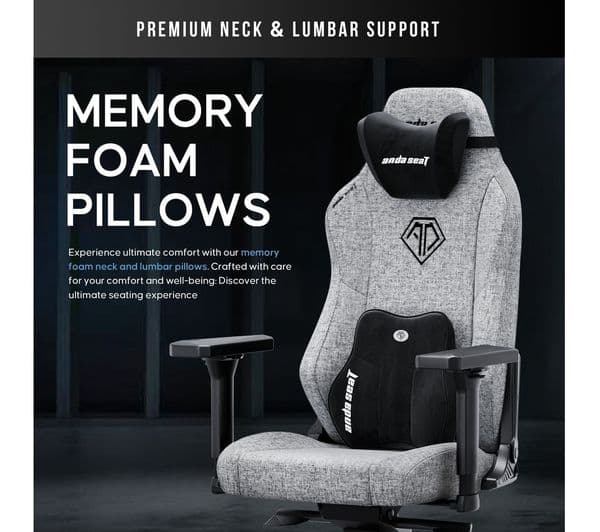 ANDASEAT Phantom Series Gaming Chair - XL, Grey - Image 4