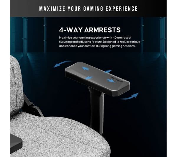 ANDASEAT Phantom Series Gaming Chair - XL, Grey - Image 5