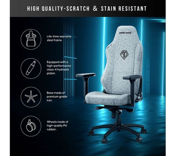 ANDASEAT Phantom Series Gaming Chair - XL, Grey - Image 9