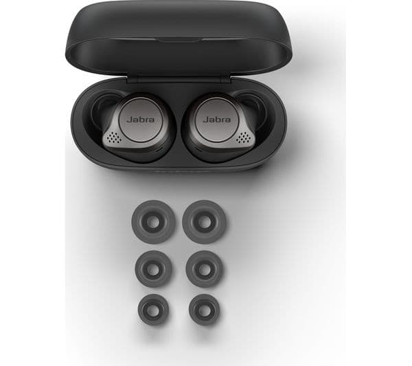JABRA Elite 75t Wireless Bluetooth Noise-Cancelling Earbuds - Titanium Black - Image 4