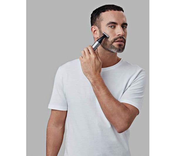 REMINGTON Omniblade Precision Wet & Dry Beard Hair Clipper - Black & Silver - Image 5