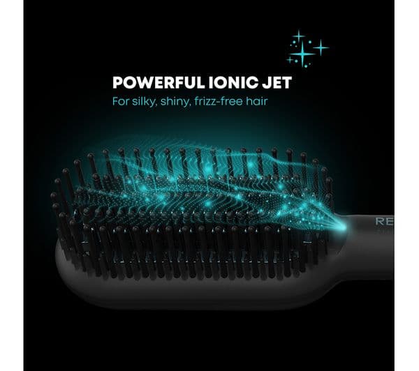 REVAMP DeepForm Ceramic Straightening Hot Brush - Black - Image 3