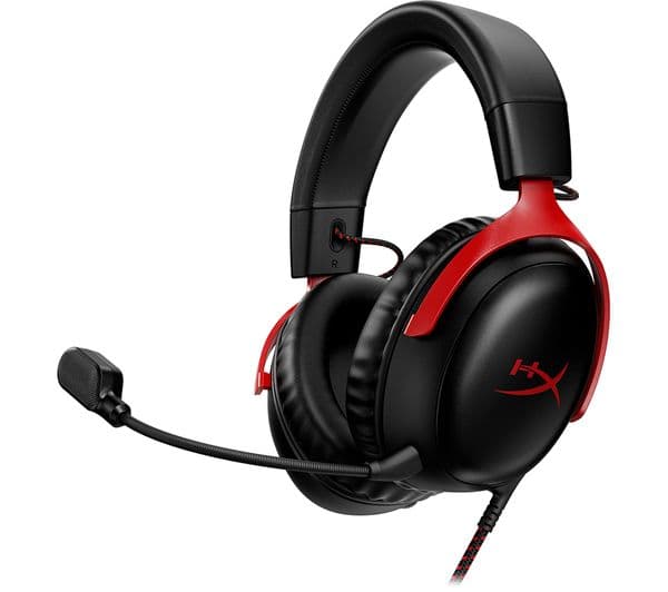 HyperX Cloud III Headphones Black Red - Image 2