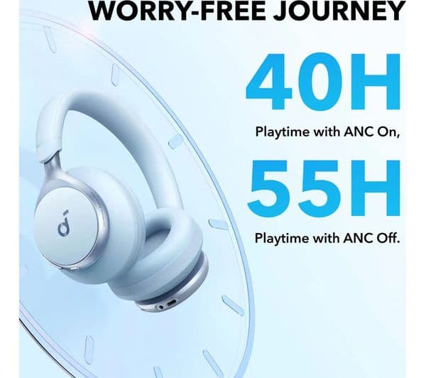 Soundcore Space One Headphones Sky Blue - Image 4