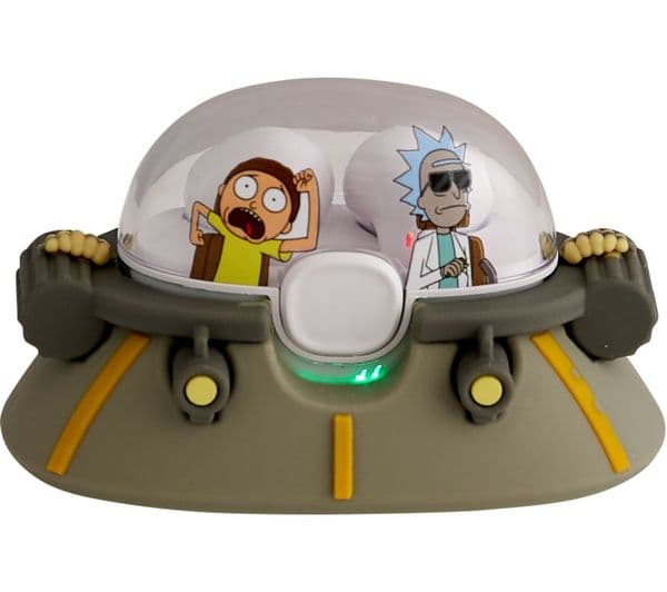 Lazerbuilt Rick & Morty Earbuds Grey & Green