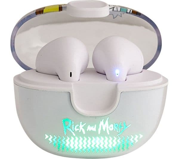 Lazerbuilt Rick & Morty Earbuds Grey & Green - Image 3