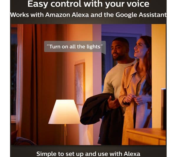 PHILIPS HUE White & Colour Ambiance Smart LED Bulb - E27, 800 Lumens, Triple Pack - Image 5
