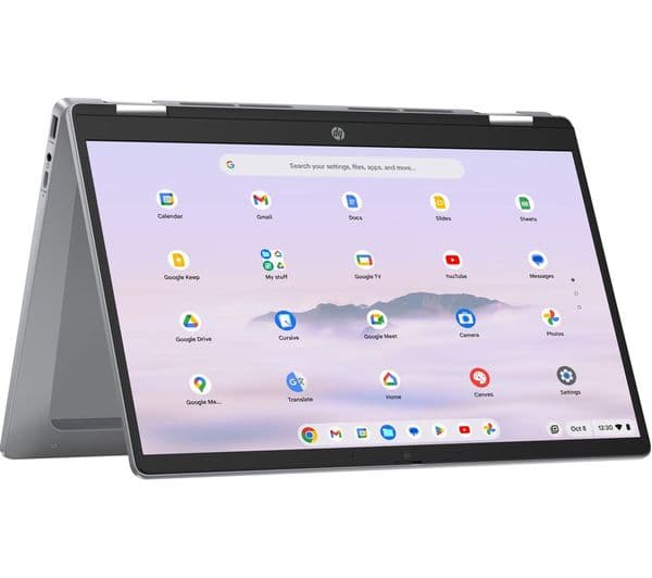 HP x360 14b-cd0500sa 14" 2 in 1 Chromebook - Intel® Core™ i3, 256 GB UFS, Silver - Image 1