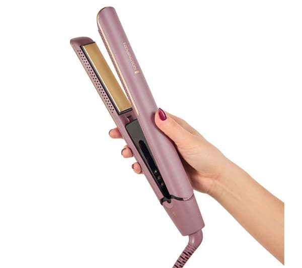 REMINGTON AIRvive Hair Straightener - Mauve & Gold - Image 9