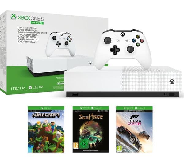 MICROSOFT Xbox One S All-Digital Edition with Minecraft, Forza Horizon 3, Sea of Thieves & Xbox LIVE Gold Subscription - Image 3