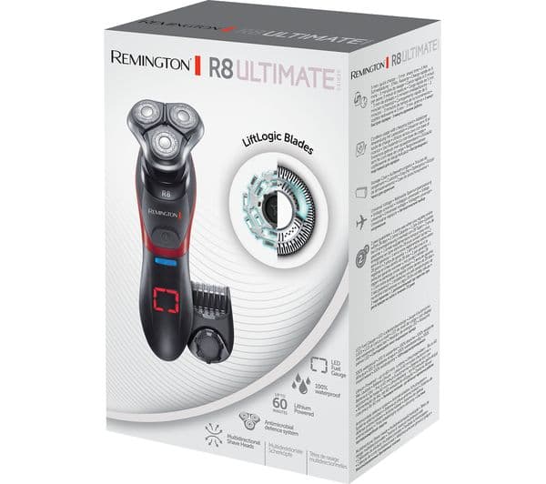 REMINGTON Ultimate Series R8 XR1550 Wet & Dry Rotary Shaver - Black & Red - Image 5