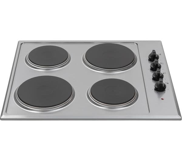ESSENTIALS CSPHOBX21 58 cm Electric Solid Plate Hob - Inox - Image 1