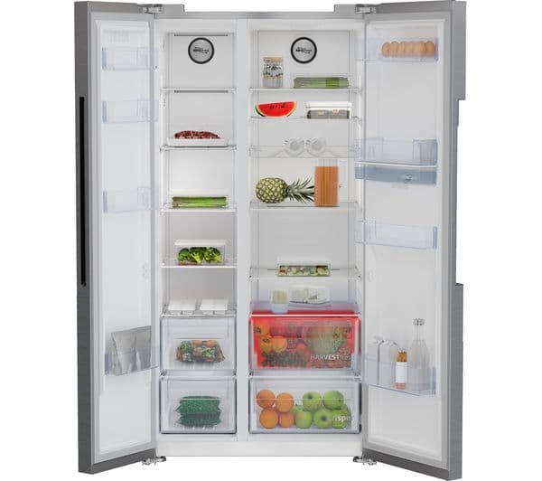 BEKO Pro HarvestFresh ASD2342VPS American-Style Fridge Freezer - Stainless Steel - Image 7