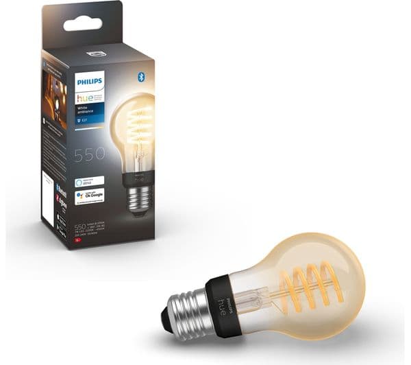 PHILIPS HUE White Ambiance Filament Smart LED Bulb - A60, E27, 550 Lumen - Image 1