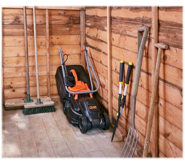 BLACK + DECKER BEMW351-GB Corded Rotary Lawn Mower - Black & Orange - Image 3