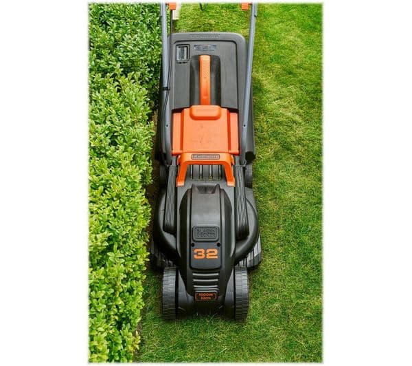 BLACK + DECKER BEMW351-GB Corded Rotary Lawn Mower - Black & Orange - Image 4