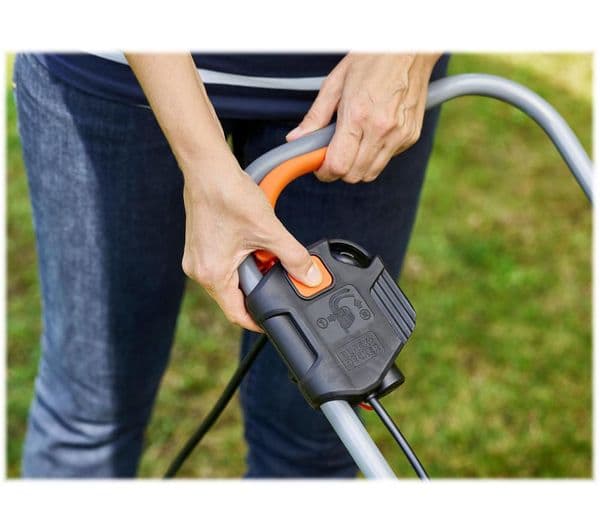 BLACK + DECKER BEMW351-GB Corded Rotary Lawn Mower - Black & Orange - Image 6