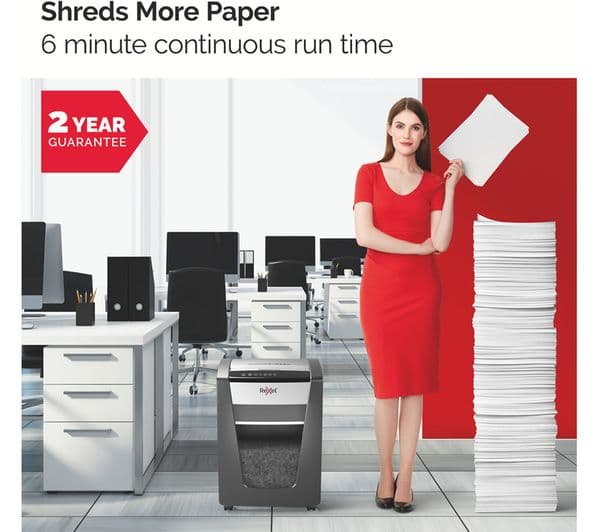 REXEL Momentum X410-SL Cross Cut Paper Shredder - Image 4