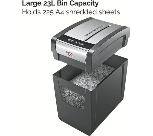 REXEL Momentum X410-SL Cross Cut Paper Shredder - Image 5