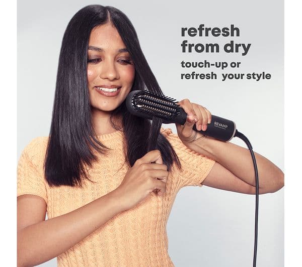 REVAMP DeepForm 2-in-1 Dry & Style Hot Air Styler - Black - Image 9