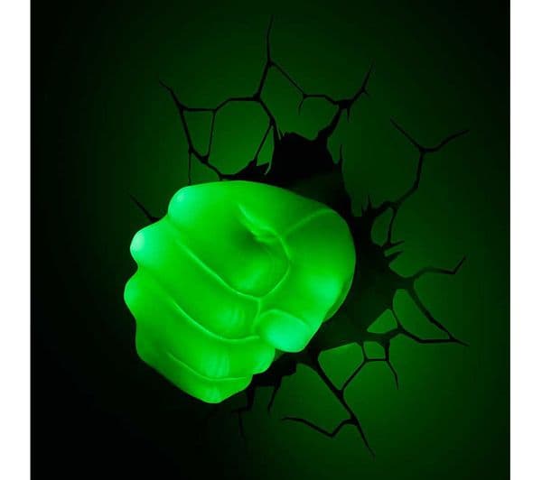 3D LIGHT FX Marvel Hulk Fist Wall Light - Green & Black - Image 3