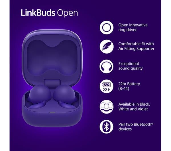 Sony LinkBuds Open Violet - Image 2