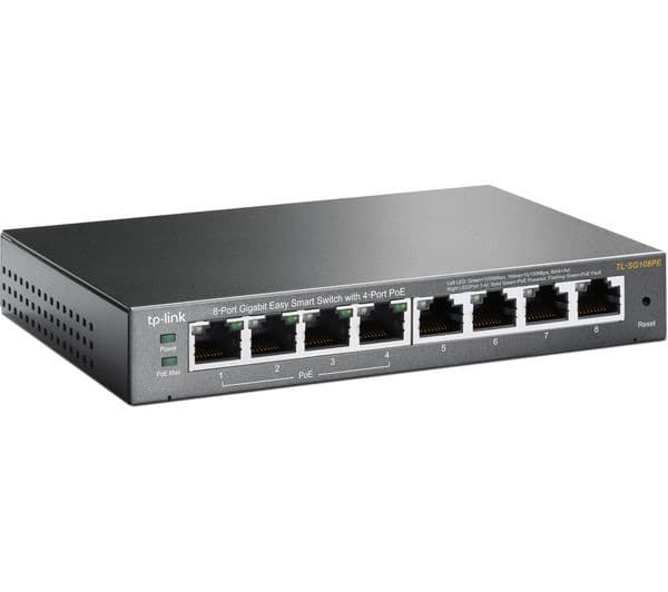 TP-Link TL-SG108PE Network Switch Gun Metal Grey - Image 3