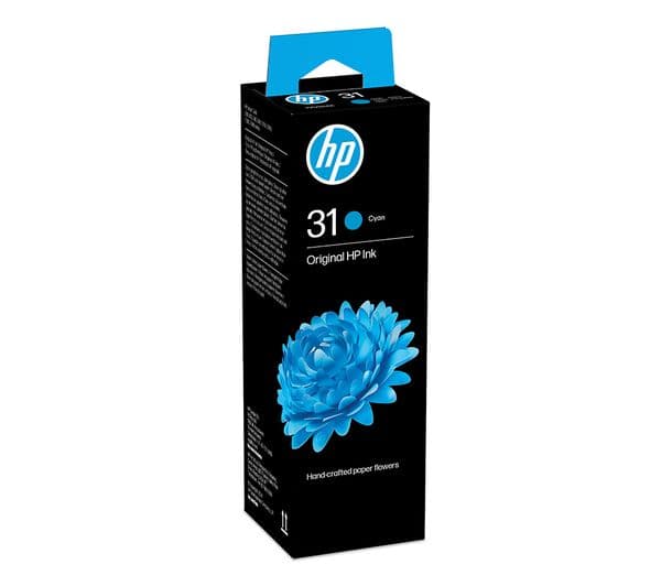 HP 31 Original Cyan Ink Bottle - Image 1