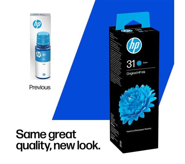 HP 31 Original Cyan Ink Bottle - Image 2