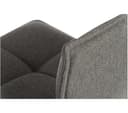 TEKNIK Spin 6977GREY Fabric & Metal Bar Stool Chair - Grey & Light Wood thumbnail 2