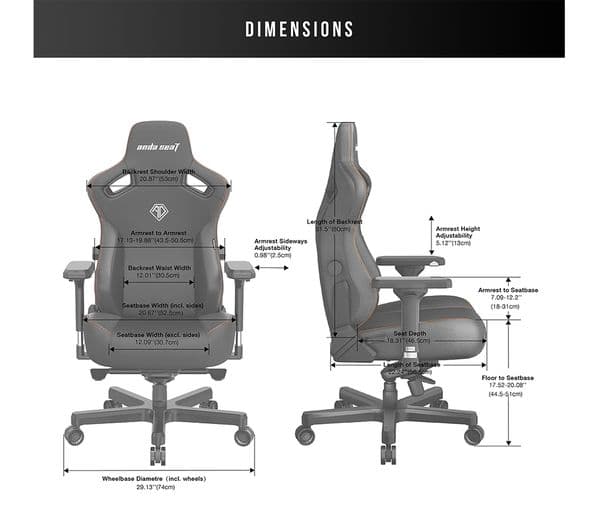 ANDASEAT Kaiser 3 Series Premium Gaming Chair - Elegant Black - Image 8