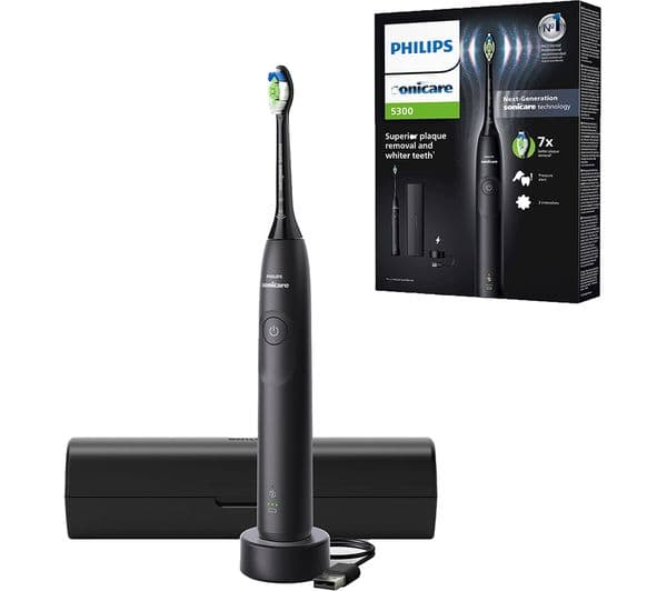 PHILIPS Sonicare Series 5300 HX7101/02 Electric Toothbrush - Black - Image 1