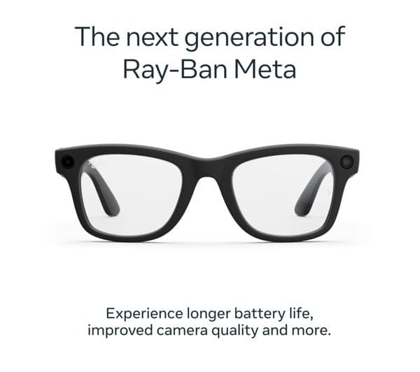 RAY-BAN Meta Wayfarer (Gen 2) Glasses - Matte Black with Clear Lenses - Image 2