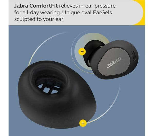 JABRA Elite 10 Wireless Bluetooth Noise-Cancelling Earbuds - Titanium Black - Image 5