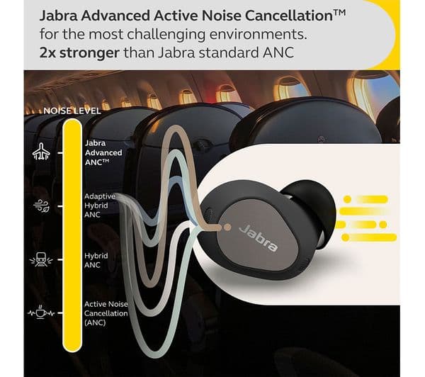 JABRA Elite 10 Wireless Bluetooth Noise-Cancelling Earbuds - Titanium Black - Image 7