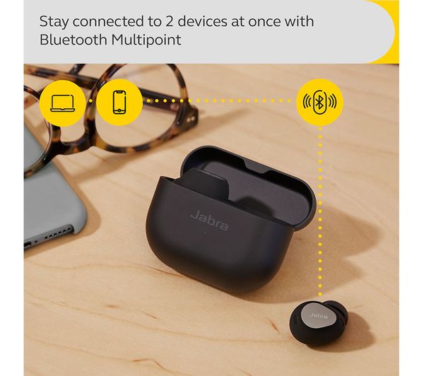 JABRA Elite 10 Wireless Bluetooth Noise-Cancelling Earbuds - Titanium Black thumbnail 9