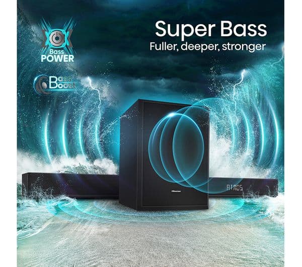 Hisense AX5125H 5.1.2 Wireless Sound Bar with Dolby Atmos DTS Virtual X - Black - Image 6